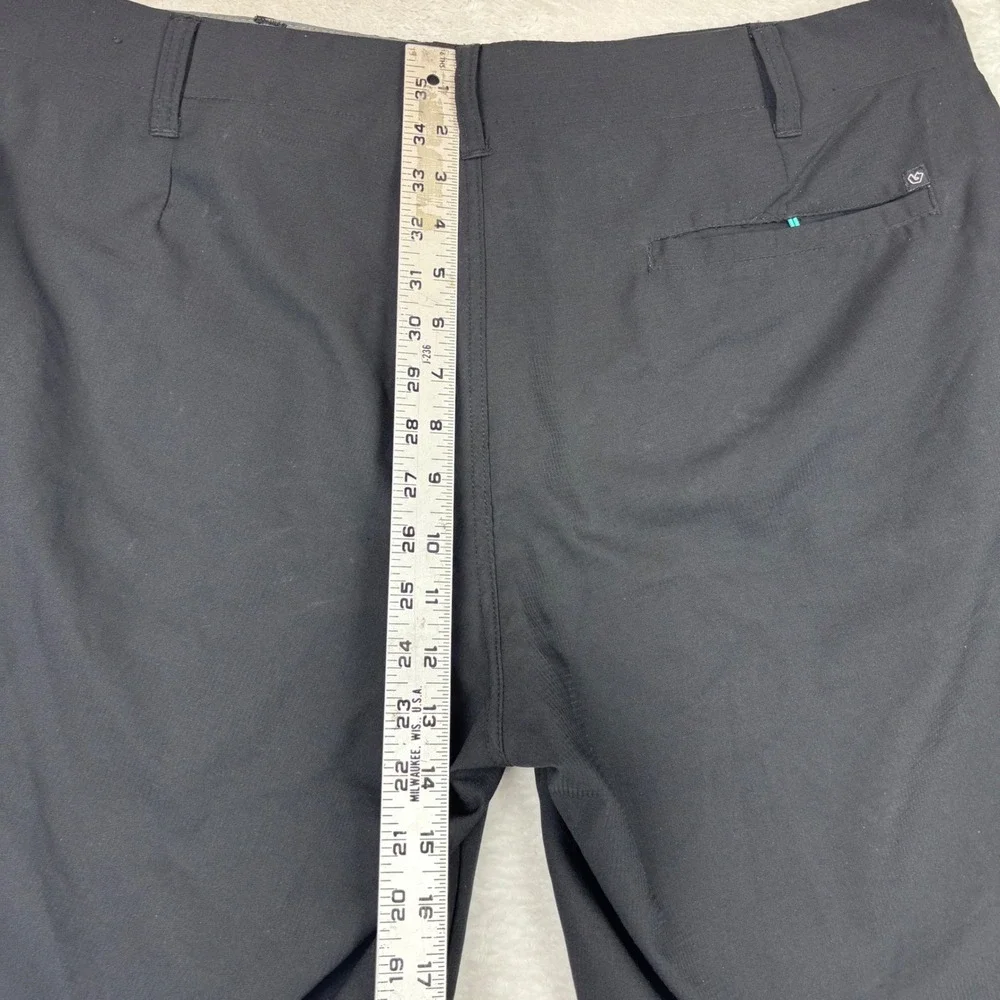 Burnside Mens Hybrid Shorts Black Size 38 Quick Dry Casual Board Shorts
